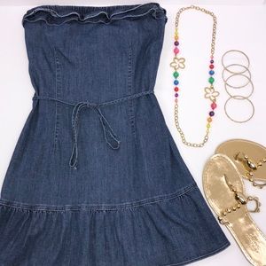 Vintage Juicy Couture Strapless Mini Denim Dress